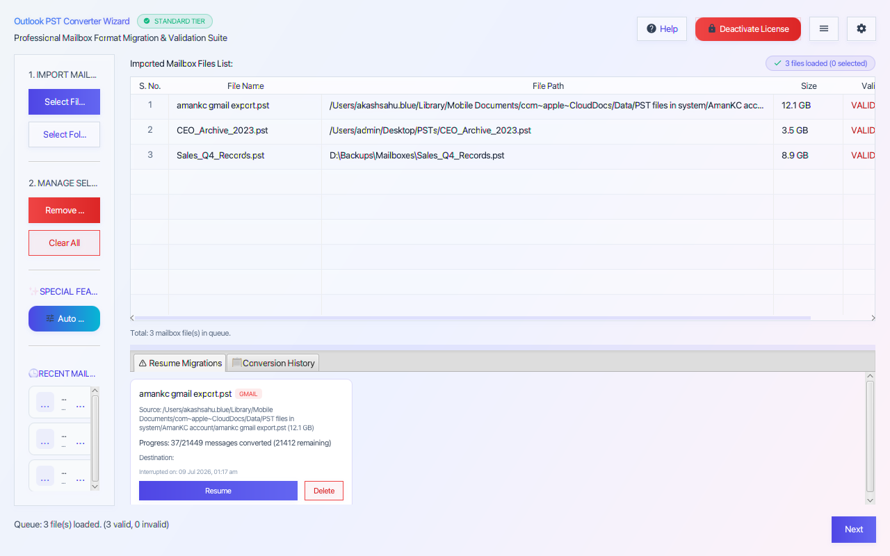 Import & Queue Office 365 Files